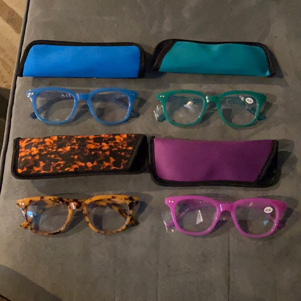 Blue Light Fashion Reading Glasses NO MAGNIFICATION